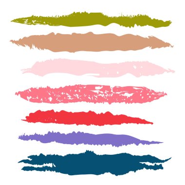 Beyaz arkaplanda çeşitli renk boyaları - Vektör illüstrasyonu