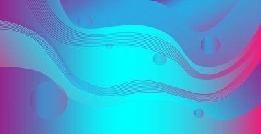 Farklı geometrik şekillere sahip soyut gradyan arkaplan - Vektör illüstrasyonu