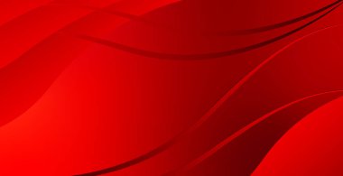 Kırmızı arkaplandaki ses çizgileri - panoramik Vektör arkaplanı