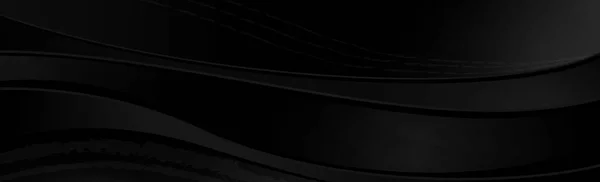 Абстрактный черный текстурированный панорамный фон - Вектор — стоковый вектор