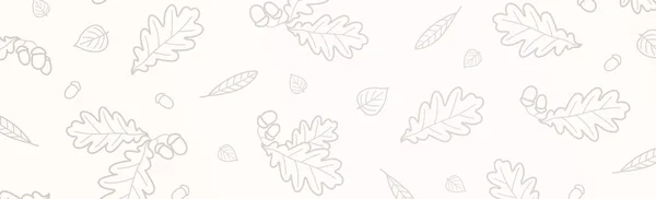 Белый Фон Множеством Осенних Листьев Векторная Иллюстрация — стоковый вектор