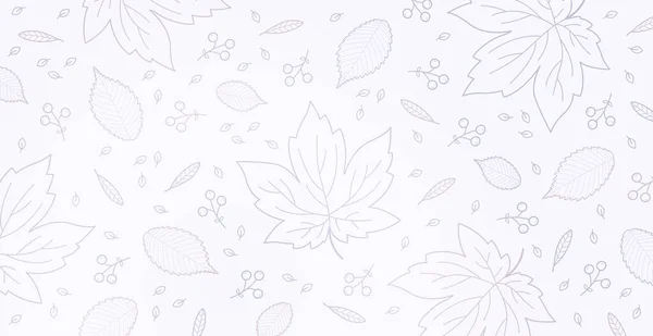 Fond Blanc Avec Beaucoup Feuillage Automne Illustration Vectorielle — Image vectorielle