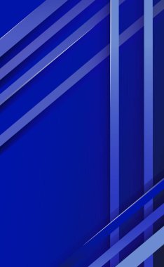 Abstract blue line background with glow and shadow - Vector illustration