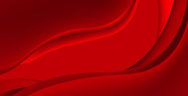 Kırmızı arkaplandaki ses çizgileri - panoramik arkaplan