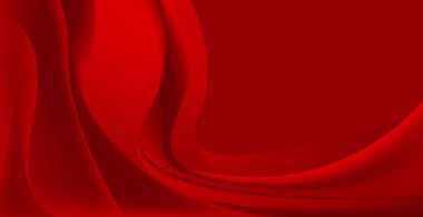 Kırmızı arkaplandaki ses çizgileri - panoramik arkaplan