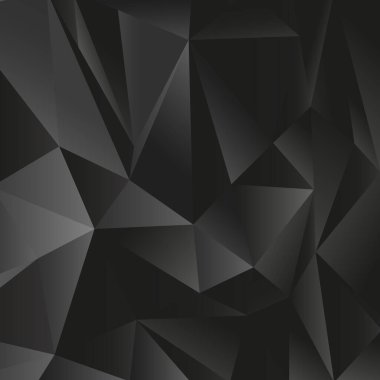 Farklı boyutlarda soyut siyah ve gri eğimli üçgenler - vektör