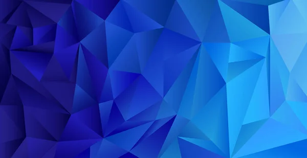 Triángulos de gradiente azul abstracto de diferentes tamaños - Vector — Archivo Imágenes Vectoriales