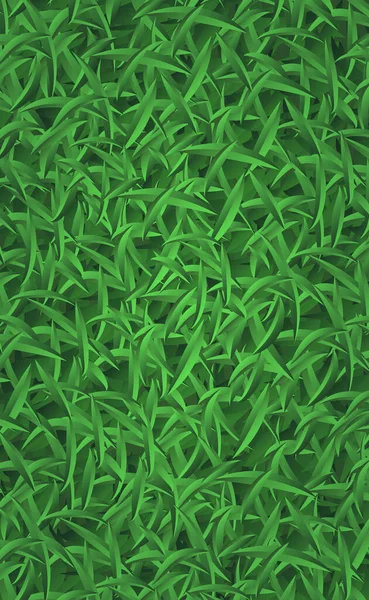 Realistická Jasně Zelená Tráva Pozadí Trávníku Vektorová Ilustrace — Stockový vektor