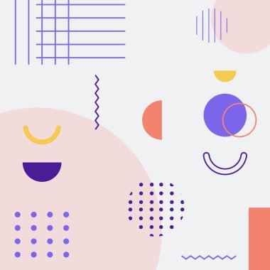 Farklı geometrik şekillere sahip soyut arkaplan