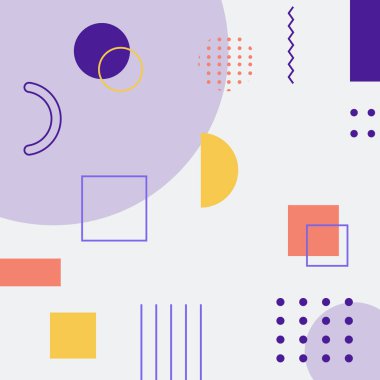 Farklı geometrik şekillere sahip soyut arkaplan