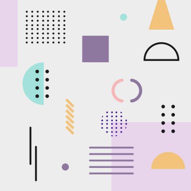 Farklı geometrik şekillere sahip soyut arkaplan