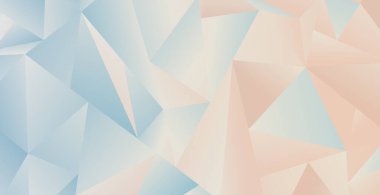 Farklı boyutlarda soyut mavi eğimli üçgenler - Vektör illüstrasyonu