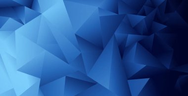 Farklı boyutlarda soyut mavi eğimli üçgenler - Vektör illüstrasyonu