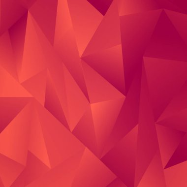 Farklı boyutlarda soyut kırmızı eğimli üçgenler - Vektör illüstrasyonu