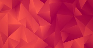 Farklı boyutlarda soyut kırmızı eğimli üçgenler - Vektör illüstrasyonu