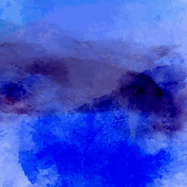 现实的深蓝色水彩画抽象背景 矢量图解 — 图库矢量图片