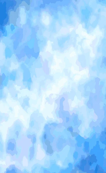 Azul Realista Branco Pintado Aquarela Fundo Abstrato Ilustração Vetorial — Vetor de Stock