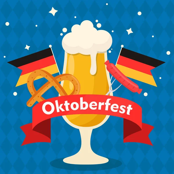 Monaco International Beer Festival Oktoberfest Sfondo Pubblicitario Illustrazione Vettoriale — Vettoriale Stock