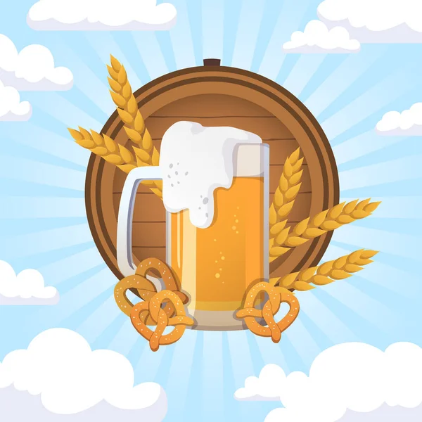 Beer Background Place Advertising Text Web Template Διανυσματική Απεικόνιση — Διανυσματικό Αρχείο