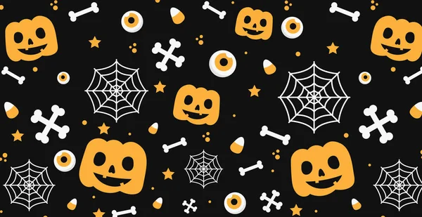 Bunte Muster Hintergrund Für Die Feiertage Halloween Vector Illustration — Stockvektor