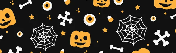 Fundo Padrão Colorido Para Feriado Halloween Ilustração Vetorial —  Vetores de Stock