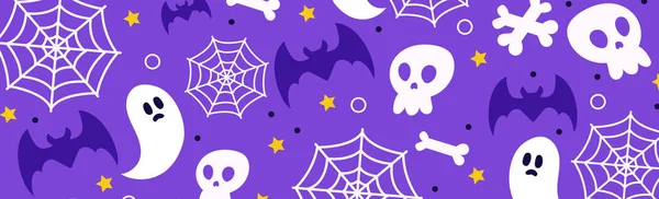 Fundo Padrão Colorido Para Feriado Halloween Ilustração Vetorial —  Vetores de Stock