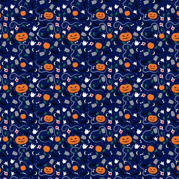 Bunte Muster Hintergrund Für Die Feiertage Halloween Vector Illustration — Stockvektor