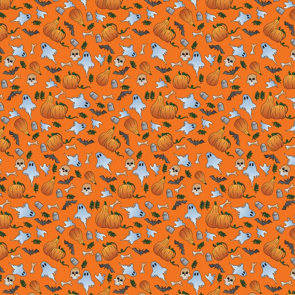 Bayram Cadılar Bayramı için renkli desen arkaplanı - Vektör illüstrasyonu