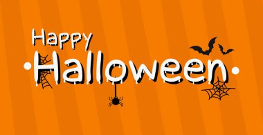 Cadılar Bayramı renkli parlak web afişi - Vektör illüstrasyonu