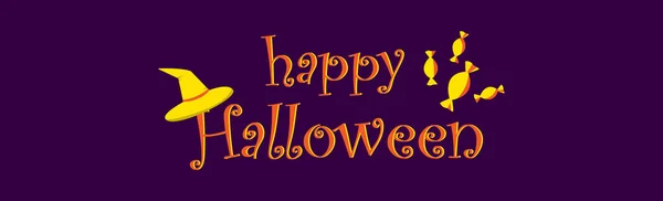 Halloween Kolorowe Jasny Baner Gratulacje Wektor Ilustracji — Wektor stockowy