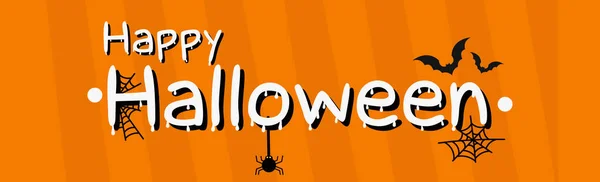 Halloween Kleurrijke Heldere Web Banner Felicitatie Vector Illustratie — Stockvector