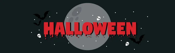 Halloween Colorido Brilhante Web Banner Congratulação Ilustração Vetorial —  Vetores de Stock