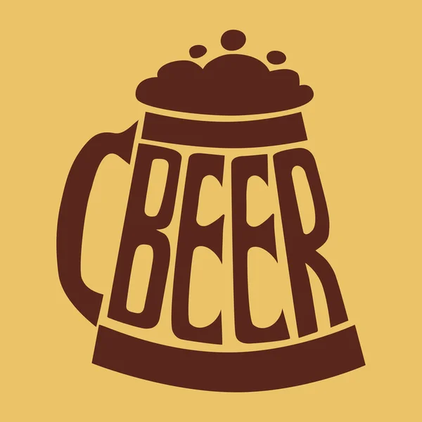 Logotipo Palavra Estilizada Como Indústria Cerveja Ilustração Vetorial — Vetor de Stock