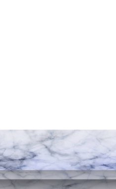 Gerçekçi mavi mermer masa üstü, sunum için arkaplan - Vektör illüstrasyonu