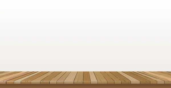 Grand Plateau Table Texture Bois Des Planches Fond Blanc Illustration — Image vectorielle