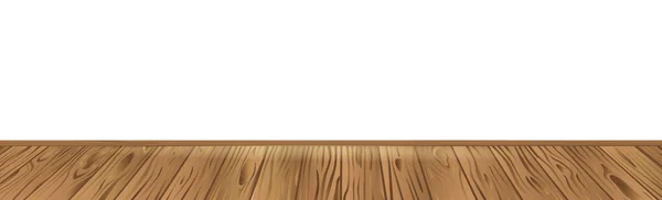 Realistischer Heller Holzboden Und Weiße Wand Hintergrund Für Die Präsentation — Stockvektor