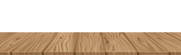 Tampo Mesa Grande Textura Madeira Placas Fundo Branco Ilustração Vetorial —  Vetores de Stock