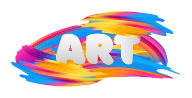 Beyaz arkaplan üzerindeki parlak yaratıcı metin ART - Vektör illüstrasyonuName