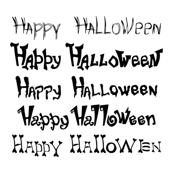 Set Lettres Pour Les Vacances Halloween Illustration Vectorielle — Image vectorielle