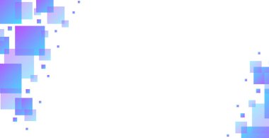 Birçok mavi kareye sahip soyut ışık arkaplanı - Vektör illüstrasyonu