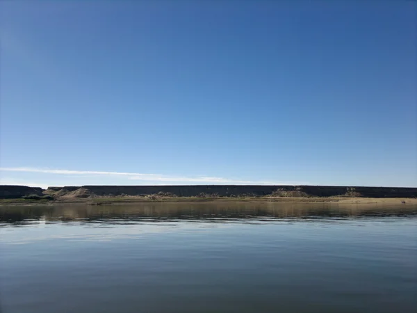 A Volga folyó mentén, az alsó eléri, Oroszország. — Stock Fotó