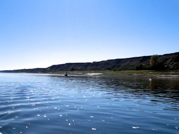 A Volga folyó mentén, az alsó eléri, Oroszország. — Stock Fotó