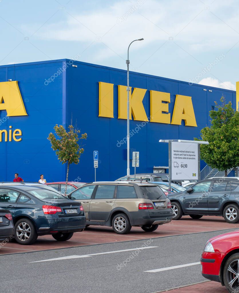 Bratislava, Slovakia - August, 14, 2021 : IKEA furniture retail store. IKEA has been the world's largest furniture retailer since 2008 and designs and sells ready-to-assemble furniture.