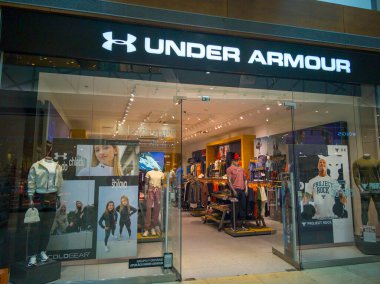 Bratislava, Slovakia - November, 16, 2025 : Under Armour store front in the shopping mall Eurovea. Under Armour, Inc. is an American sportswear company .