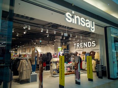 Bratislava, Slovakia - November, 16, 2025  Sinsay Store in Eurovea Shopping Center, Bratislava, Slovakia  Fashion and Casual Clothing