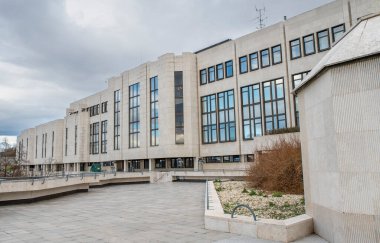 Bratislava 'daki Slovakya Cumhuriyeti Ulusal Konseyi (Narodna rada Slovenskej republiky) binası. Slovakya.