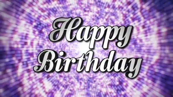 Happy Birthday Animation Rotation Text and Disco Dance Background, with ...