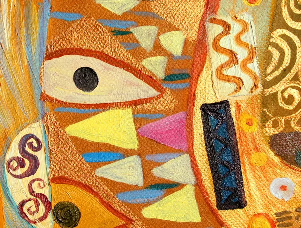 Текстура, фон і барвисте зображення оригінального абстрактного живопису, олія на полотні — стокове фото