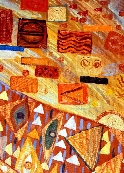 Textur, bakgrund och färgstark bild av ett original Abstrakt målning, olja på duk — Stockfoto