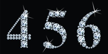 Elmas sayıları 4,5,6. Vektör Eps10